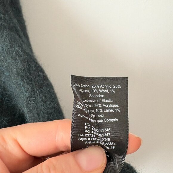 Aritzia Group by Babaton Plutarch Sweater Alpaca Turtleneck Dark Green Small - Picture 8 of 8